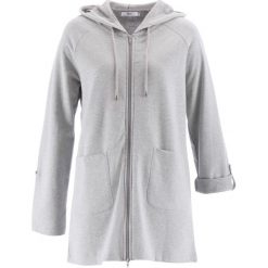Długa bluza rozpinana, długi rękaw bonprix jasnoszary melanż. Bluzy marki KALENJI. Za 79.99 zł.