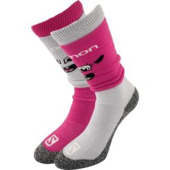 Salomon Jr Diablo M 2-pak Szary/Różowy Różowy 35-38. Czerwone skarpetki sportowe Salomon, bez wzorów, z elastanu, narciarskie. Za 165.99 zł.