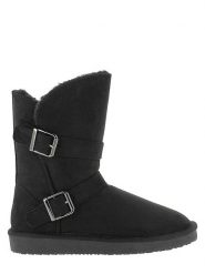 Blackfield Botki zimowe "Camphor" w kolorze czarnym rozmiar: 36. Czarne botki Blackfield, z aplikacjami, z materiału, z okrągłym noskiem, bez obcasa, bez zapięcia. Za 135.17 zł.