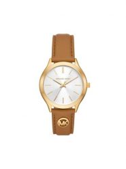 Michael Kors Zegarek Slim Runway MK7543 Brązowy. Brązowe, analogowe zegarki Michael Kors. Za 789.99 zł.