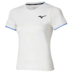 Koszulka damska Mizuno Wos. Białe t-shirty sportowe Mizuno, s, bez wzorów, z materiału, bez ramiączek, na fitness i siłownię. Za 169.99 zł.