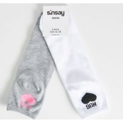 Skarpetki z sercami - Biały. Skarpetki marki Sinsay. Za 9.99 zł.