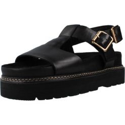 Sandały CLARKS ORIANNA SKY Czarny. Czarne sandały Clarks, bez wzorów, ze skóry, bez obcasa, bez zapięcia. Za 279.99 zł.