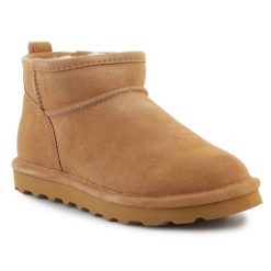 Śniegowce Damskie BearPaw Shorty 2860W-243 beżowe beżowy. Brązowe botki bez wzorów, z gumy, eleganckie, bez obcasa, bez zapięcia. Za 613.11 zł.