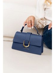 Lia Biassoni Skórzana torebka "Archiano" w kolorze granatowym - 25 x 16 x 8,5 cm rozmiar: onesize. Niebieskie torebki klasyczne Lia Biassoni, bez wzorów, z materiału, przez ramię, bez dodatków. Za 282.99 zł.