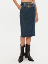 Miss Sixty Spódnica jeansowa 6L3KJ5860000 Granatowy Regular Fit. Niebieskie spódnice Miss Sixty, l, bez wzorów, z bawełny. Za 399.99 zł.