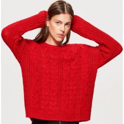 Sweter z warkoczowym splotem - Czerwony. Swetry marki DOMYOS. W wyprzedaży za 49.99 zł.