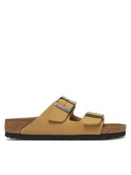 Birkenstock Klapki 1029151 Beżowy. Brązowe klapki Birkenstock, bez wzorów, ze skóry, bez obcasa, bez zapięcia. Za 449.99 zł.