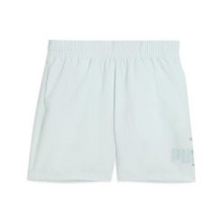 Młodzieżowe tkane szorty Essentials Logo Lab Summer PUMA Peaceful Blue. Niebieskia szorty Puma, bez wzorów, z gumy, młodzieżowe. Za 100.55 zł.