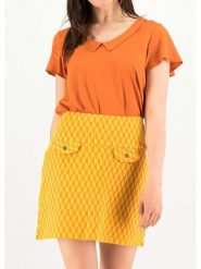 Blutsgeschwister Spódnica w kolorze musztardowo-pomarańczowym rozmiar: S. Pomarańczowe spódnice Blutsgeschwister, s, bez wzorów, z bawełny, mini. Za 144.24 zł.