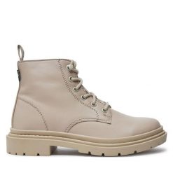 Botki Levi's®. Brązowe botki bez wzorów, bez obcasa, na płaskiej podeszwie, bez zapięcia. Za 219.99 zł.