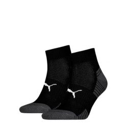 Skarpety PUMA Sport Cushioned Quarter 2 pary. Czarne skarpetki sportowe Puma, bez wzorów. Za 62.99 zł.