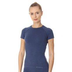 Koszulka wełniana z krótkim rękawem damska Brubeck ACTIVE WOOL. Niebieskie bielizna termoaktywna damska Brubeck, bez wzorów, z elastanu, bez ramiączek. Za 190.00 zł.