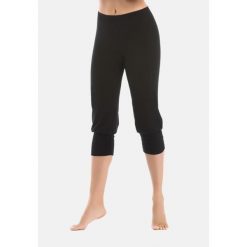 Spodenki do siatkówki damskie Teyli Comforto 3/4. Czarne szorty sportowe Teyli, bez wzorów, z bawełny, do biegania. Za 99.95 zł.