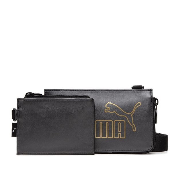 Torebka Puma. Czarne listonoszki Puma, bez wzorów, bez dodatków. Za 89.99 zł.