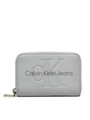 Calvin Klein Jeans Portfel Sculpted Med Zip Around Mono K60K612255 Szary. Szare portfele Calvin Klein Jeans, bez wzorów, z jeansu. Za 229.99 zł.