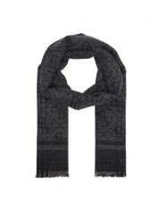 Guess Szalik AM9670 POL03 Czarny. Czarne szaliki i kominy Guess, z aplikacjami, z poliesteru. Za 234.99 zł.