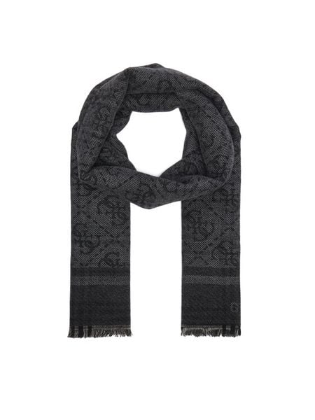 Guess Szalik AM9670 POL03 Czarny. Czarne szaliki i kominy Guess, z aplikacjami, z poliesteru. Za 234.99 zł.