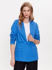 S.Oliver Marynarka 2128996 Niebieski Regular Fit. Niebieskie marynarki i żakiety S.Oliver, s, bez wzorów, z bawełny, bez ramiączek. Za 269.99 zł.