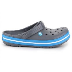 Klapki Crocs Crocband W 11016-07W szare. Szare klapki bez wzorów, z materiału, sportowe, bez obcasa, bez zapięcia. Za 374.47 zł.