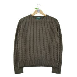 Second life - Sweter damski brązowy - Stan bardzo dobry. Brązowe swetry Ralph Lauren, l, bez wzorów, z jeansu, eleganckie, bez ramiączek. Za 127.76 zł.