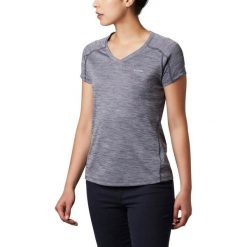 Koszulka sportowa damska Columbia Zero Rules. Niebieskie t-shirty sportowe Columbia, s, bez wzorów, z poliesteru, bez ramiączek, trekkingowe. Za 179.00 zł.