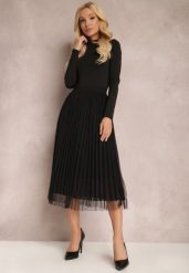 Czarna Spódnica Voloelle. Czarne spódnice Renee, s, bez wzorów, z dzianiny, eleganckie, midi. W wyprzedaży za 47.99 zł.