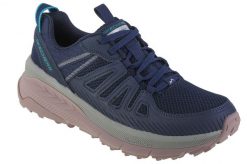 Buty sportowe damskie, Switch Back - Cascades. Niebieskie buty treningowe Skechers, bez wzorów, z materiału, przed kostkę, bez zapięcia. Za 289.99 zł.