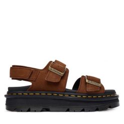 Sandały Dr. Martens. Brązowe sandały Dr Martens, bez wzorów, bez obcasa, na płaskiej podeszwie, bez zapięcia. Za 679.99 zł.