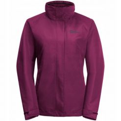 Kurtka Damska 3 W 1 Geisshorn. Fioletowe kurtki Jack Wolfskin, l, bez wzorów, z materiału, bez kaptura. Za 913.99 zł.