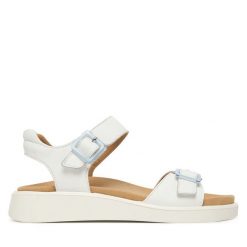 Sandały Ara. Białe sandały ara, bez wzorów, bez obcasa, na płaskiej podeszwie, bez zapięcia. Za 489.99 zł.