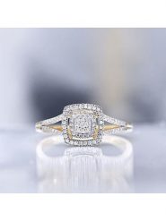 CARATELLI Złoty pierścionek "Rosie" z diamentami rozmiar: 58. Żółte pierścionki CARATELLI, z diamentem, złote. Za 2,035.99 zł.