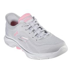 Buty damskie Skechers Go Walk 7 Valin. Szare buty trekkingowe Skechers, bez zapięcia. Za 369.99 zł.