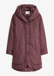 Krótki płaszcz o kroju loose fit. Brązowe płaszcze bonprix, bez wzorów, eleganckie, bez kaptura. Za 269.99 zł.