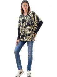 Heine Sweter w kolorze czarno-oliwkowym rozmiar: 48/50. Brązowe swetry Heine, bez wzorów, bez ramiączek. Za 92.42 zł.