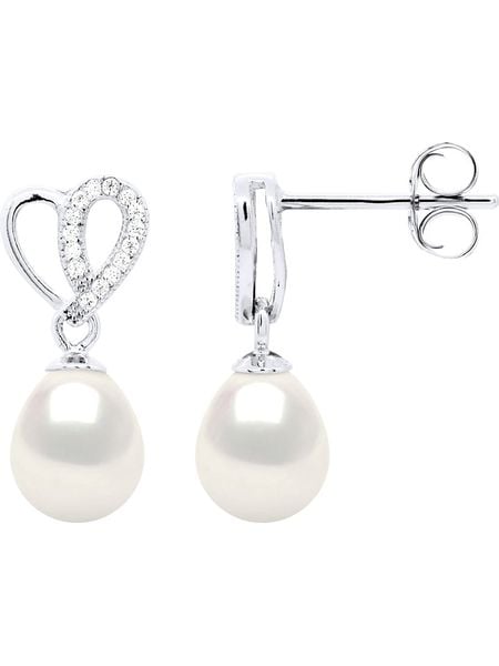 Pearline Srebrne kolczyki-wkrętki z perłami rozmiar: onesize. Białe kolczyki Pearline, z cyrkonią, srebrne. Za 173.99 zł.