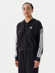 Adidas Bluza Essentials 3-Stripes JE0052 Czarny Regular Fit. Czarne bluzy adidas, l, bez wzorów, z bawełny, bez kaptura. Za 259.99 zł.