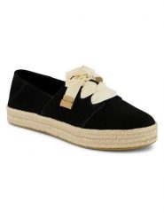 TOMS Skórzane espadryle w kolorze czarnym rozmiar: 38. Czarne espadryle TOMS, bez wzorów, ze skóry, bez obcasa. Za 173.99 zł.