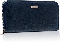 Portfel granatowy David Jones P119-510. Niebieskie portfele David Jones, bez wzorów, ze skóry. Za 46.00 zł.