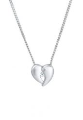 Elli DIAMONDS Damski wisior w kształcie serca Miłość filigranowy z diamentem (0,03 ct.) srebro 925 Sterling Silver Naszyjniki 1 ct. Szare naszyjniki Elli DIAMONDS, z materiału, z diamentem, srebrne. Za 503.99 zł.