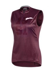 Protective Top kolarski w kolorze czerwonym rozmiar: 40. Czerwone topy Protective, bez wzorów, z materiału, bez kołnierzyka, bez ramiączek. Za 100.52 zł.