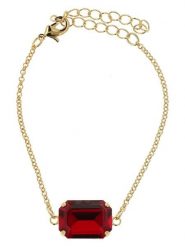 Otazu Pozłacana bransoletka z kryształem Swarovski rozmiar: onesize. Czerwone bransoletki Otazu, z kryształem, pozłacane. Za 126.99 zł.