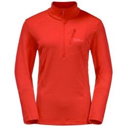 Bluza sportowa damska Jack Wolfskin Kolbenberg. Czerwone bluzy bez kaptura Jack Wolfskin, s, bez wzorów, bez kaptura. Za 327.00 zł.