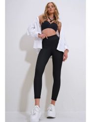 Trend Alacati Legginsy w kolorze czarnym rozmiar: S. Czarne legginsy Trend Alacati, bez wzorów, z bawełny. Za 73.93 zł.