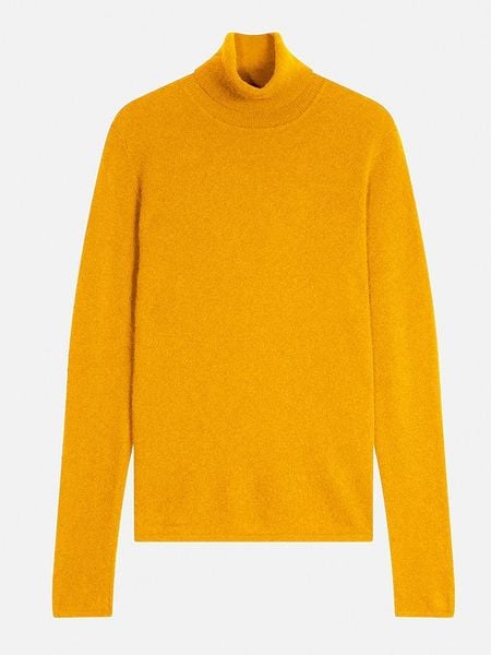 Perfect Cashmere Kaszmirowy golf "Ashley" w kolorze musztardowym rozmiar: S. Żółte swetry Perfect Cashmere, s, bez wzorów, z kaszmiru, bez ramiączek. Za 356.61 zł.