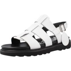 Sandały KICKERS NEOSINEAD Biały. Białe sandały Kickers, bez wzorów, z materiału, bez obcasa, bez zapięcia. Za 347.15 zł.