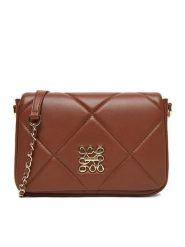 Nine West Torebka CEO-ANNA-LA482-3299 Brązowy. Brązowe listonoszki Nine West, bez wzorów, z materiału, bez dodatków. Za 199.99 zł.