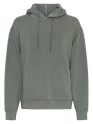 MOSS COPENHAGEN Bluza "Ima Q" w kolorze zielonym rozmiar: M/L. Zielone bluzy Moss Copenhagen, l, bez wzorów, bez ramiączek, z kapturem. Za 157.73 zł.