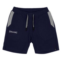 Szorty damskie Spalding Flow. Niebieskie szorty sportowe spalding, bez wzorów, z materiału, na fitness i siłownię. Za 160.15 zł.