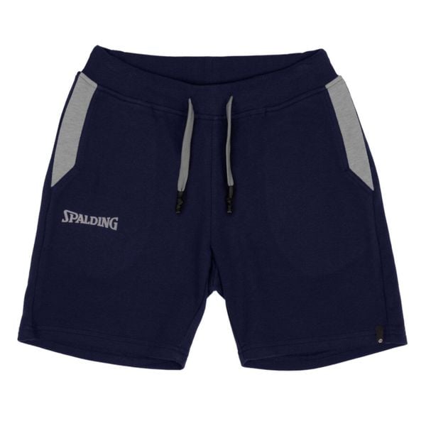 Szorty damskie Spalding Flow. Niebieskie szorty sportowe spalding, bez wzorów, z materiału, na fitness i siłownię. Za 160.15 zł.
